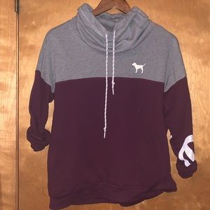 PINK Cowl-neck Sweatshirt